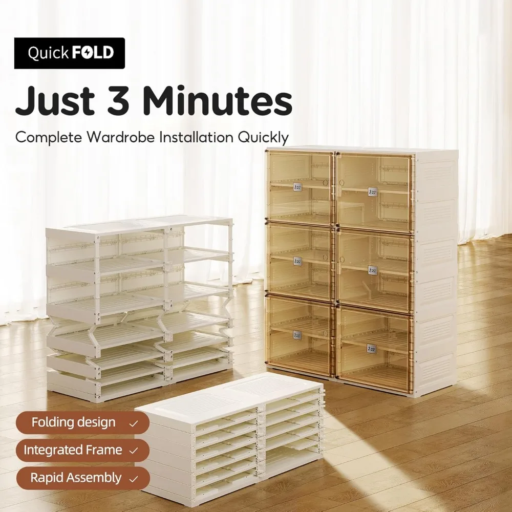 Portable Shoe Rack Organizer, Stackable Sneaker Storage Shoe Cabinet with Magnetic Clear Door, 10 Layers 40 Pairs 5