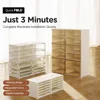 Portable Shoe Rack Organizer, Stackable Sneaker Storage Shoe Cabinet with Magnetic Clear Door, 10 Layers 40 Pairs 5