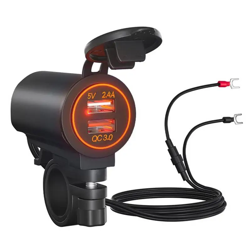 

USB Quick Charger Socket Motorcycle Quick Charge QC 3.0 Power Adapter Power Outlet USB Outlet Quick Charge 3.0 Dual USB Charger