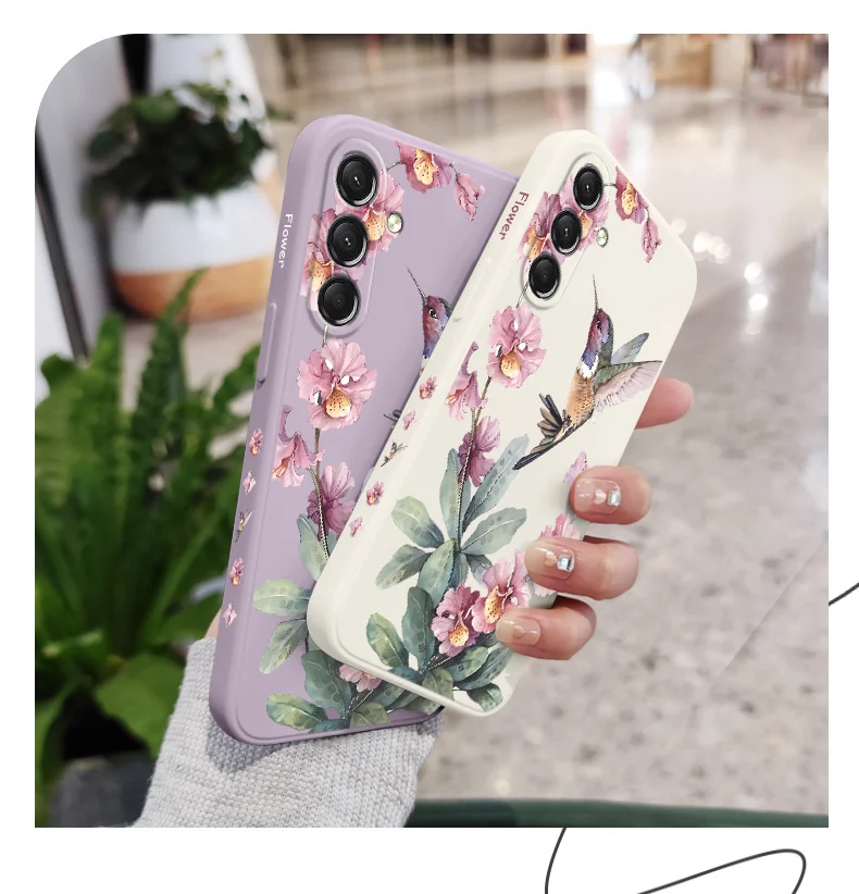 Rosa Azaleas Handyhülle für Samsung Galaxy S25 S24 S23 S22 S21 S20 S10 S10E Ultra Plus FE Note 20 Ultra 10 Plus Cover – Detail 4