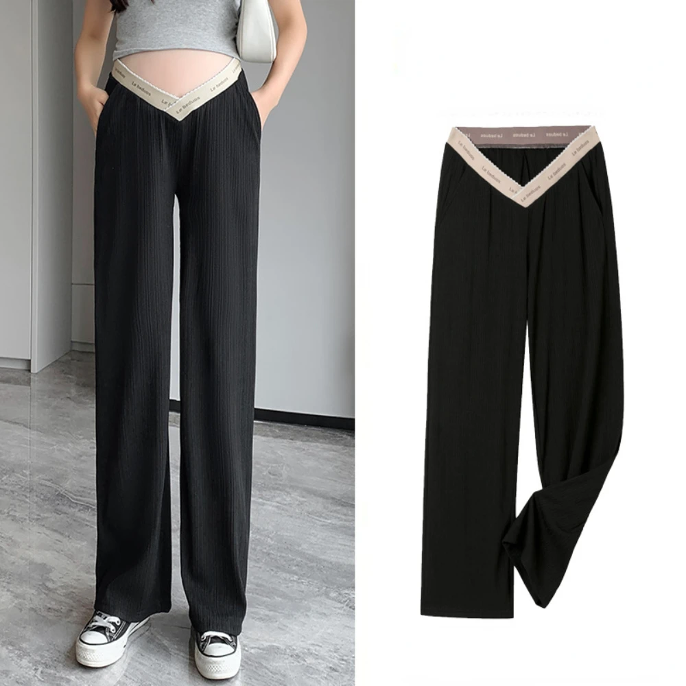 maternity pants Casual Carrying Pants Pregnant Women's Wide Leg Pants 2023 New Fashion Clothes for Women Maternity Trousers 2