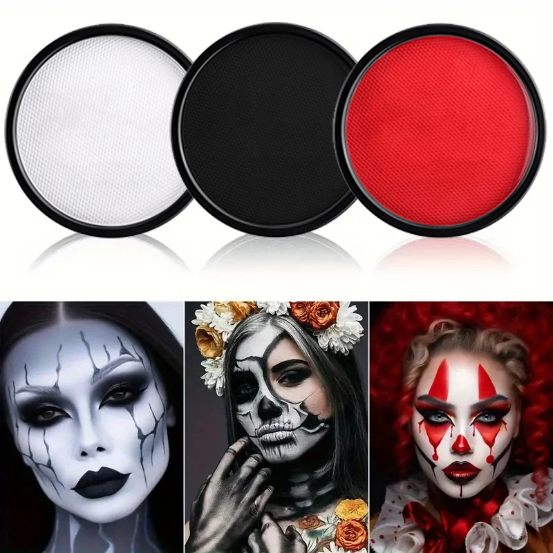 Water Monochromatic Face Body Painting Palette Halloween Festive Washable face and body paint Makeup Costume Body Partie 30G
