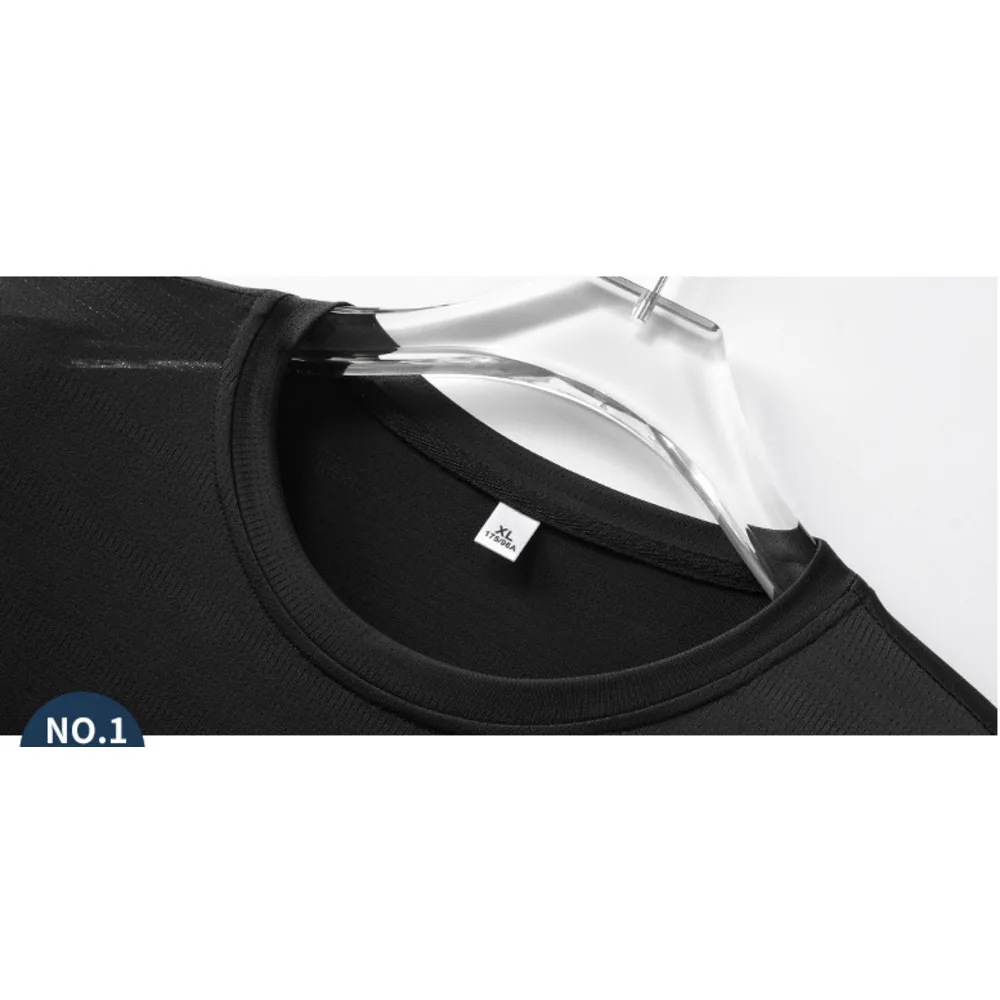 Ice sensitive elastic top 2024 summer new ice silk outdoor sports fitness short sleeved T-shirt_voghion.com