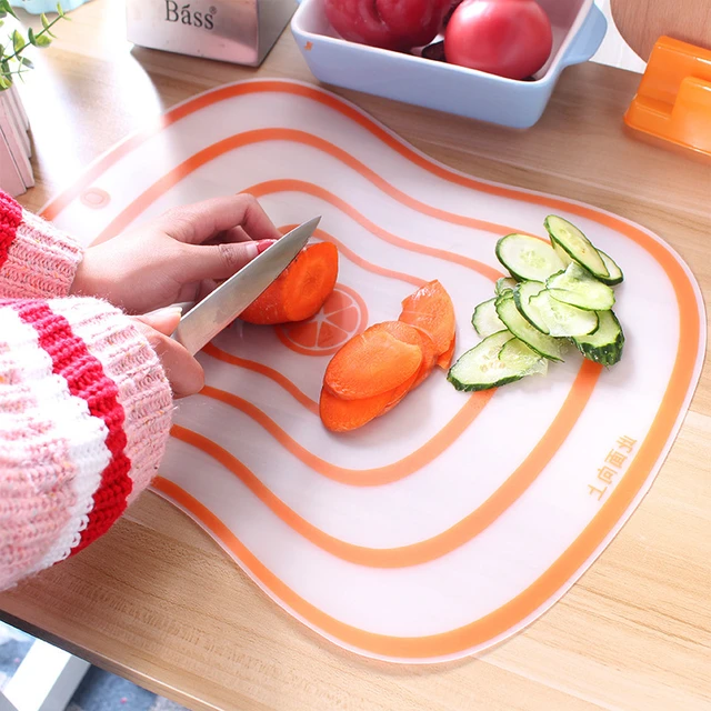 Flexible Plastic Non-slip Chopping Block - Cutting Board - Cutting Mats  With Food Icons Kitchen Tools (Set Of 4) 15x 12 - AliExpress