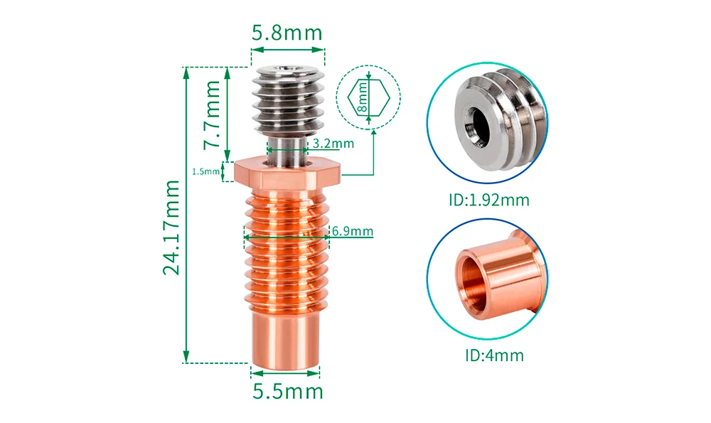 impressora 3d, aquecedor bloco 1.75mm