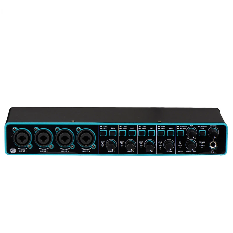 UMC404 미니 4 채널 4x4 24 비트 192 KHz 믹서, DJ 콘솔, 녹음 사운드 카드, 팟캐스팅 스튜디오 악기