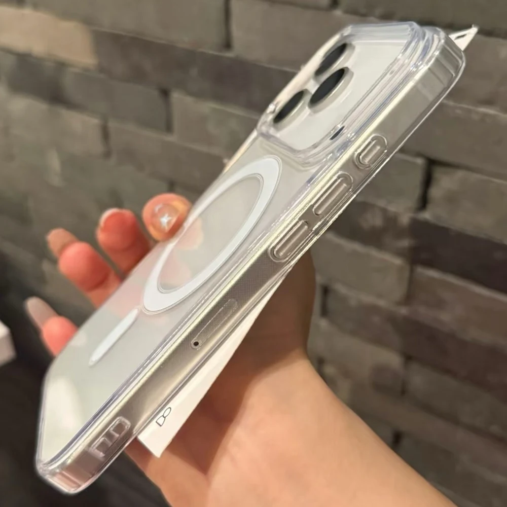 For Magsafe Magnetic Charging Transparent Case For iPhone 17 16 thumbnail 5
