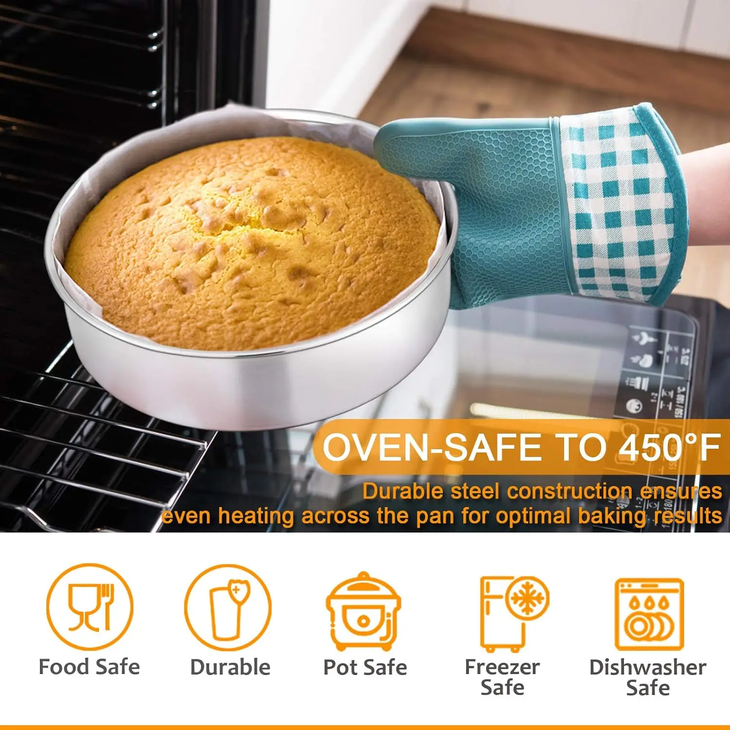 Stainless steel bakeware set image 3