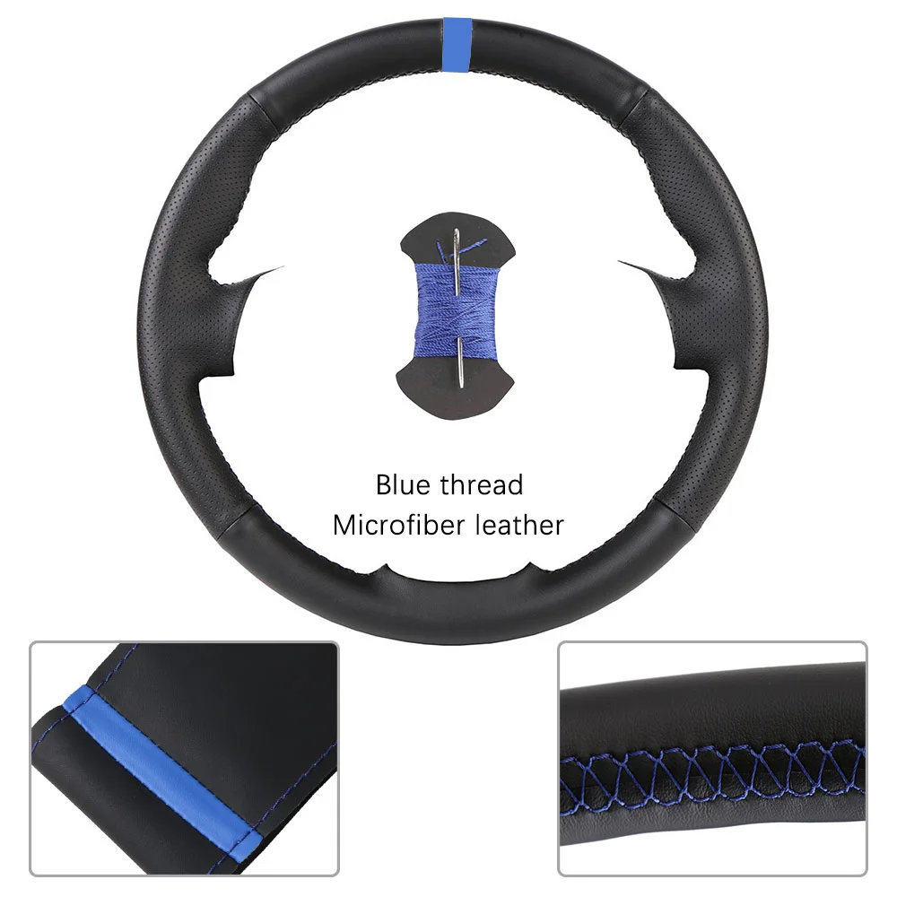 Customized Car Steering Wheel Braiding Cover - Premium Leather Wrap Accessory
