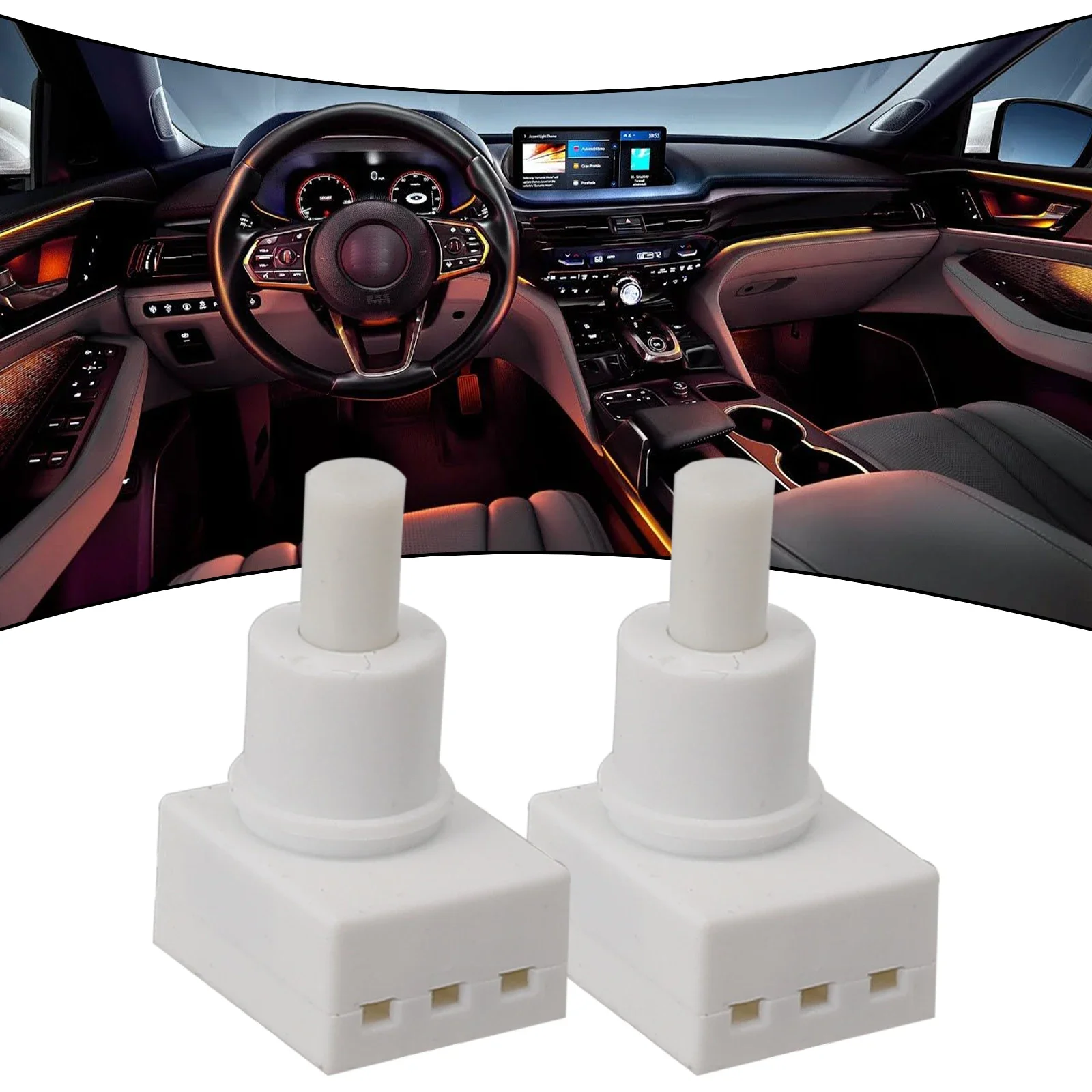 

2Pc Car Interiors Dome Reading Light Map Lamp Switch Button For HONDA Acuraa ABS Dome Light Lamp Switch Base Accessories