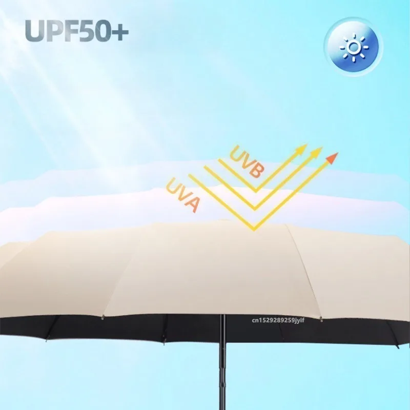 Men Women Umbrella Automatic Reverse Folding Umbrella with Ring Buckle UV Sun and Rain Umbrellas for Car Travel