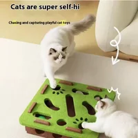 Interactive Cat Toy Maze Game Teasing Kitten Pet Puzzle with Bell Balls Funny Dig Hole Box Felt Tunnel Self-Entertaining Tool 1