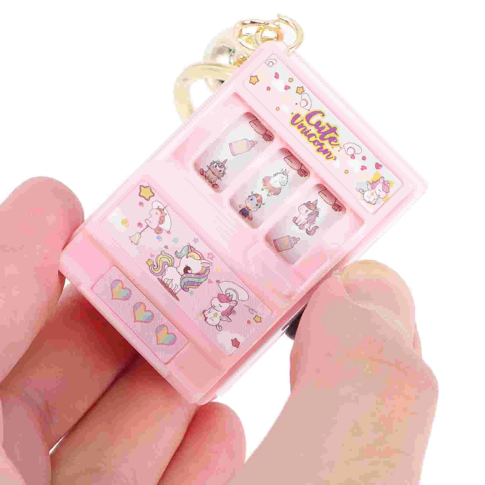 2 Pcs Rocker Keychain Mini Slot Machine for Kid Kids Adults Small Child