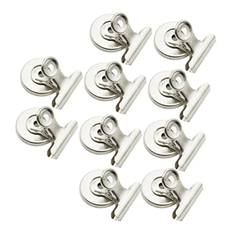 Paper clips metal clamp clips 10 Pcs clips strong fridge magnets for whiteboard