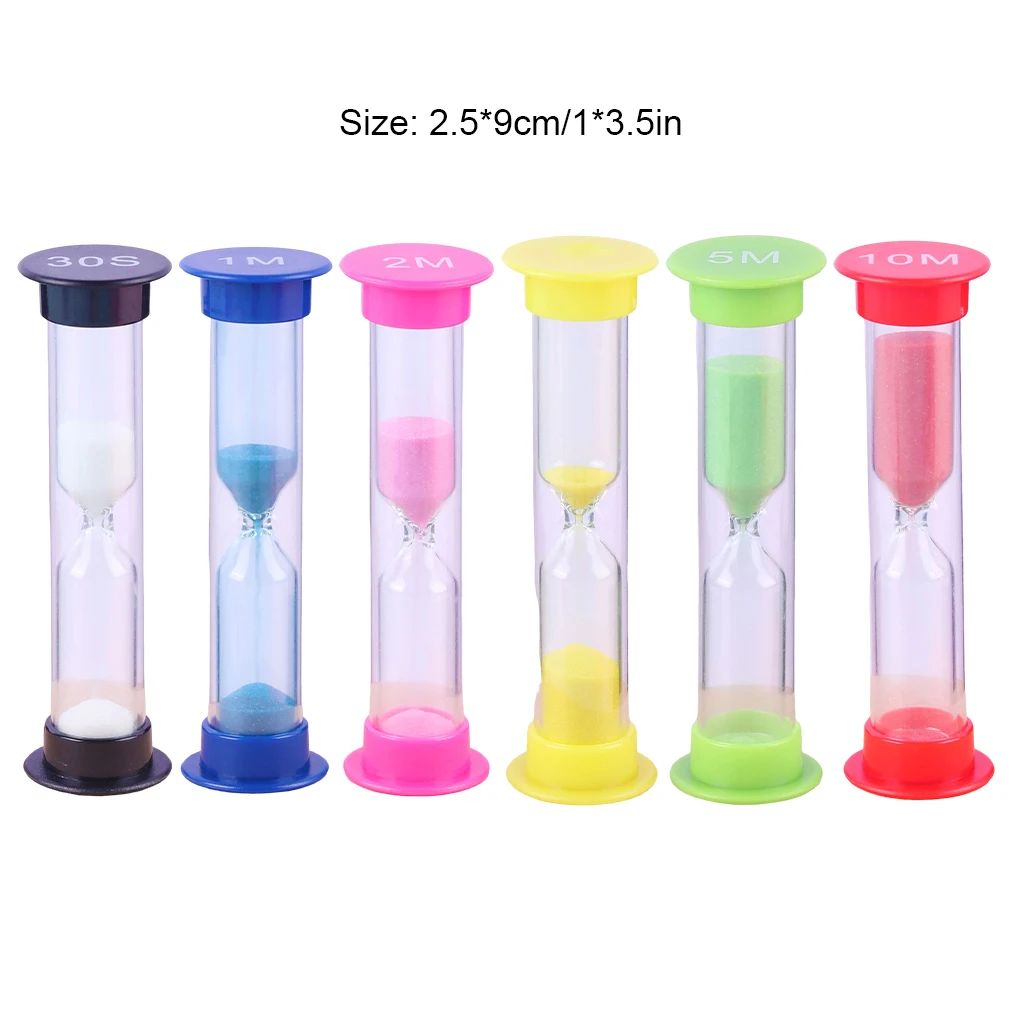 Sand timer Liquid hourglass timer Colored hourglass Hourglass Sand Timer Desktop Ornament Children Kids Gifts Desk Decoration Early Education Toy Sandglass 30s-10min