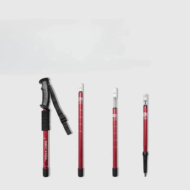 Aluminium Alloy Teleskopic Stick Hiking Poles Bast&atilde;o De Trekking Walking Stick Ultralight Absorber Walking Cane Alpenstock 1pc trekking pole