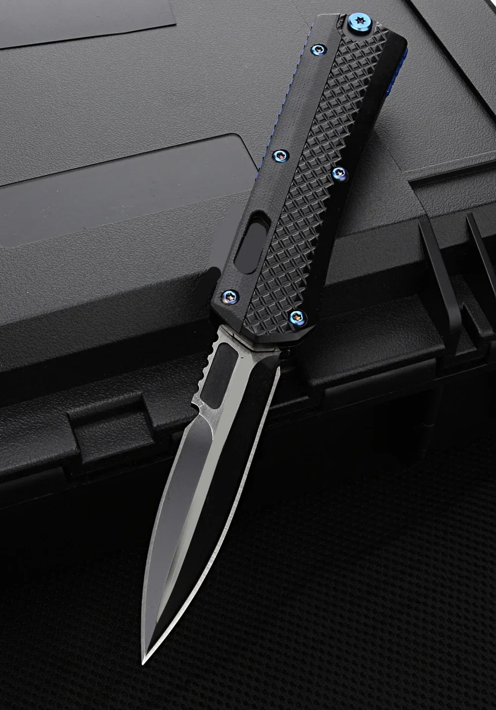 

Micro OTF Tech Knife GK Series D2 Blade 58-60HRC zinc aluminum alloy Handle Self Defense Pocket Knife
