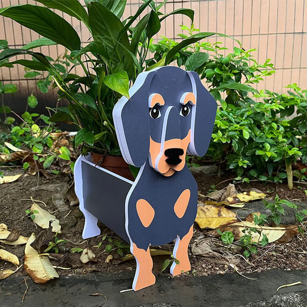 

Multiple Pet Dog Breeds Garden Pots DIY PVC Flower Planter For Beautiful Outdoor Decor Flowerpots