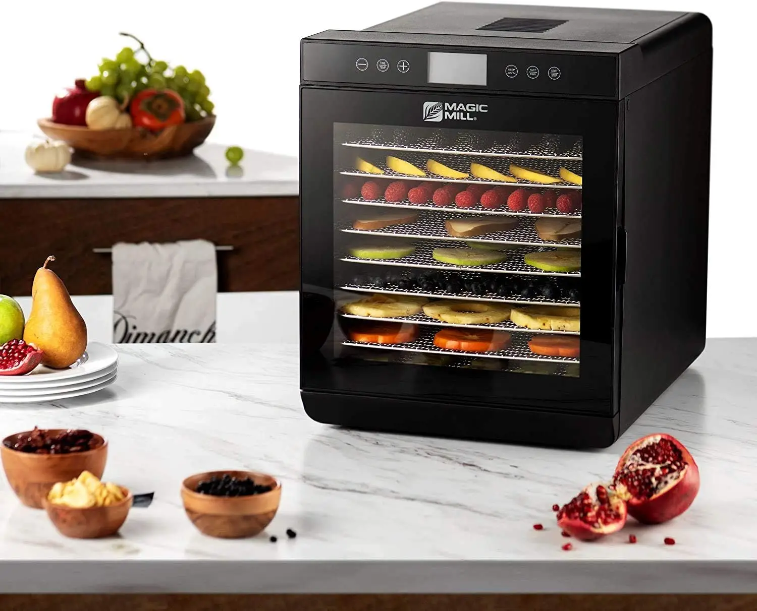 (10 Stainless Steel Trays) Digital Adjustable Timer Temperature Control Keep Warm Function 5