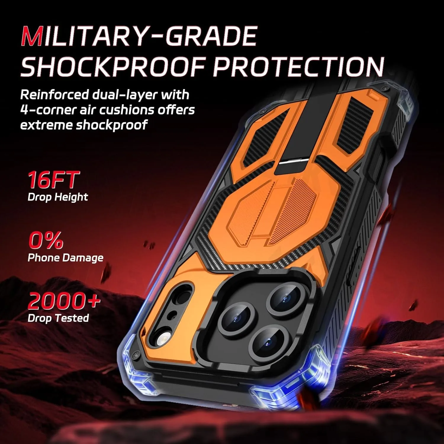 Magnetic Military Grade Shockproof Protective Phone Case