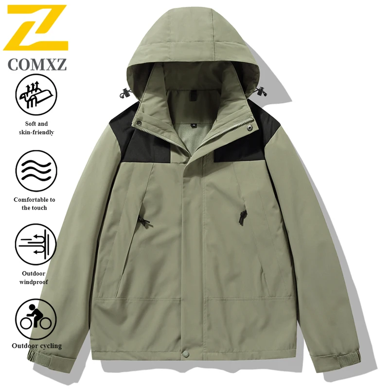 COMXZ Youth Couple's Windbreaker Waterproof Windproof Outdoor Jacket for Hiking Camping Fishing Summer Lightweight Sports Coat