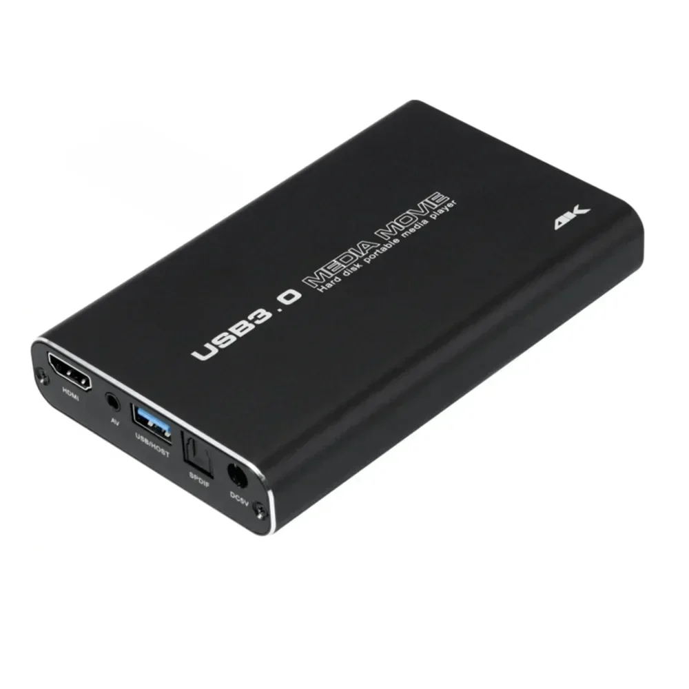 Full HD 1080P 4K for 2.5 SATA USB HDD SD Card MKV H.264 HDMI-Compatible AV Spdif Output Portable Multimedia Media Player S01