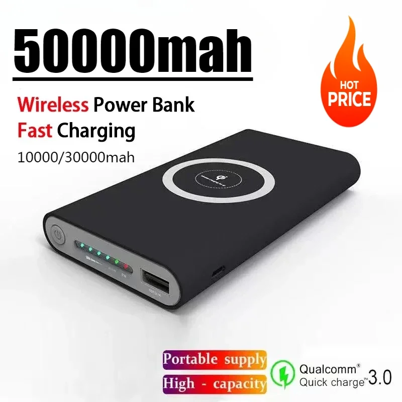 200000mAh Two Way Wireless Power Bank Fast Charging Power BankPortable TypeC External Battery For IPhone Samsung Huawei Xiaomi_voghion.com