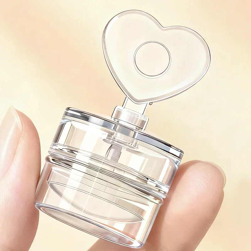 Transparent Jelly Silicone Nail Stamper Set - Heart Flower Shaped Head + Scraper, French Nail Printing Tool for DIY Manicure