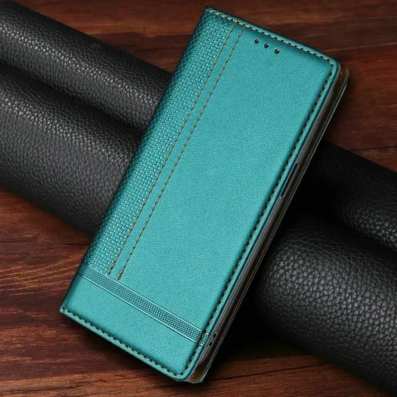 Luxury Magnetic Wallet Leather Flip Case with Enhanced Texture Design