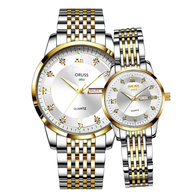 Elegant Automatic Couple Watches - Night-Luminous, Waterproof, and Luxuriously Simple Design