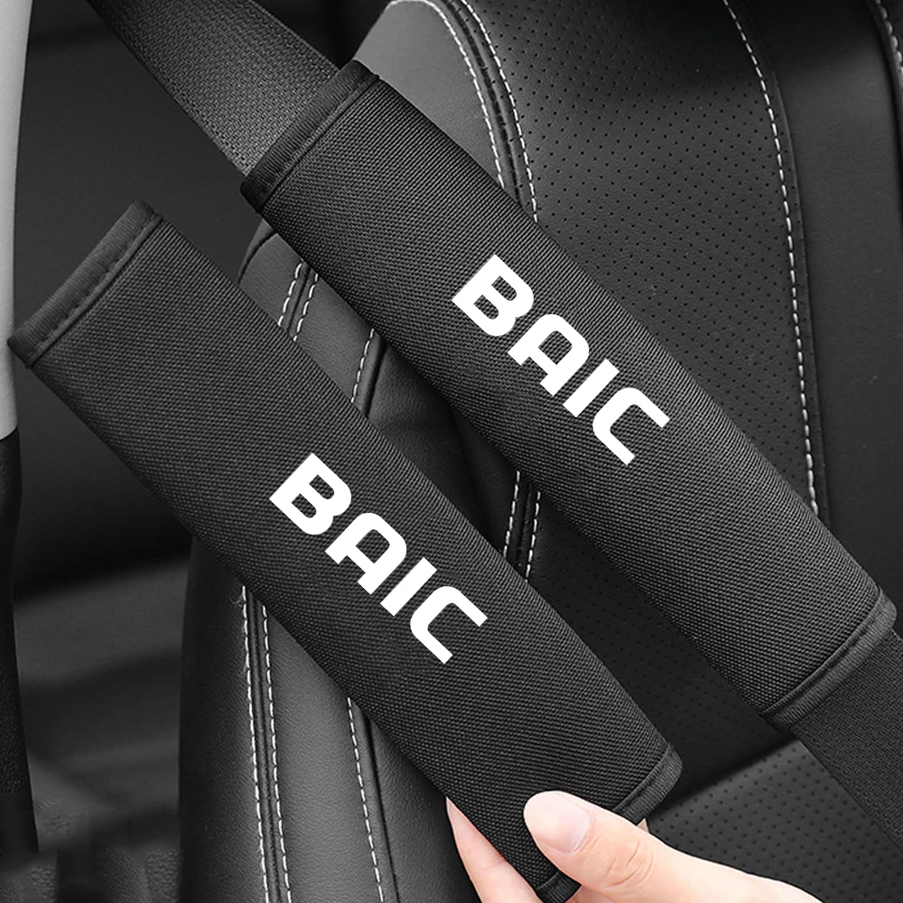 2 PCS Car Seat Belt Cover For Baic BJ30 BJ40 BJ60 BJ80 BJ90 F40 Senova D20 D50 D60 D70 D80 CC X25 X35 X55 X65 Auto Accessories