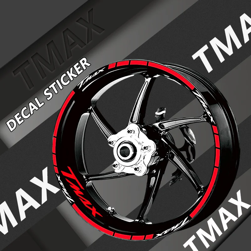 New For YAMAHA TMAX 230 560 500 TMAX530 DX/SX TMAX560 TECH MAX Motorcycle Waterproof Wheel Sticker Tire Rim Decorative Decals