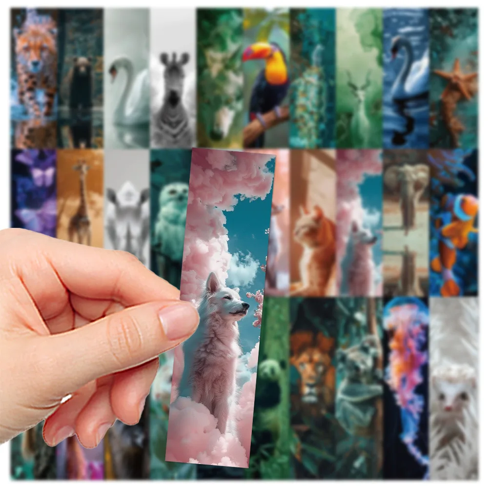 Wandering Stars Series Paper Bookmark Forest Animals Bright Starry Sky Book Holder Message Card Gift Stationery Material 30Pcs