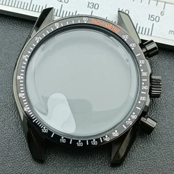 Elegant Silver/Black Metal Watch Case with Quartz Movement Compatibility and 32.5mm Dial - Ideal for Footprint bottom (NO.10)