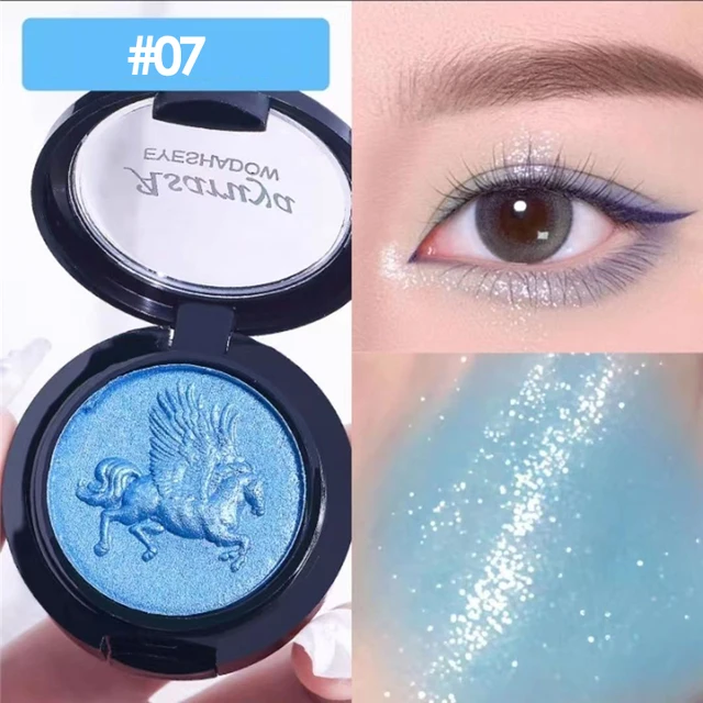 Punk Black Glitter Eyeshadow Pearlescent Shimmer Brighten Fine Flash Eye  Plate Waterproof Neon Eye Pigments Stage Party Makeup - AliExpress