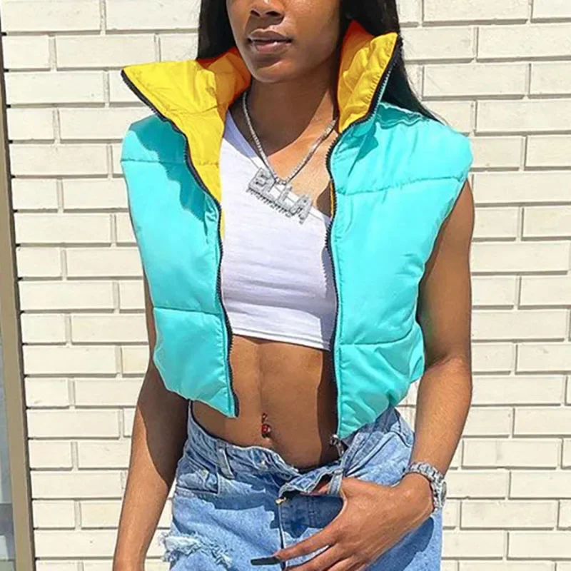 

Sleeveless Women's Autumn Winter Down Jacket Vest Warmer Waistcoat Parka Female Puffer Short Cotton Jackets Women 2024 Fashion