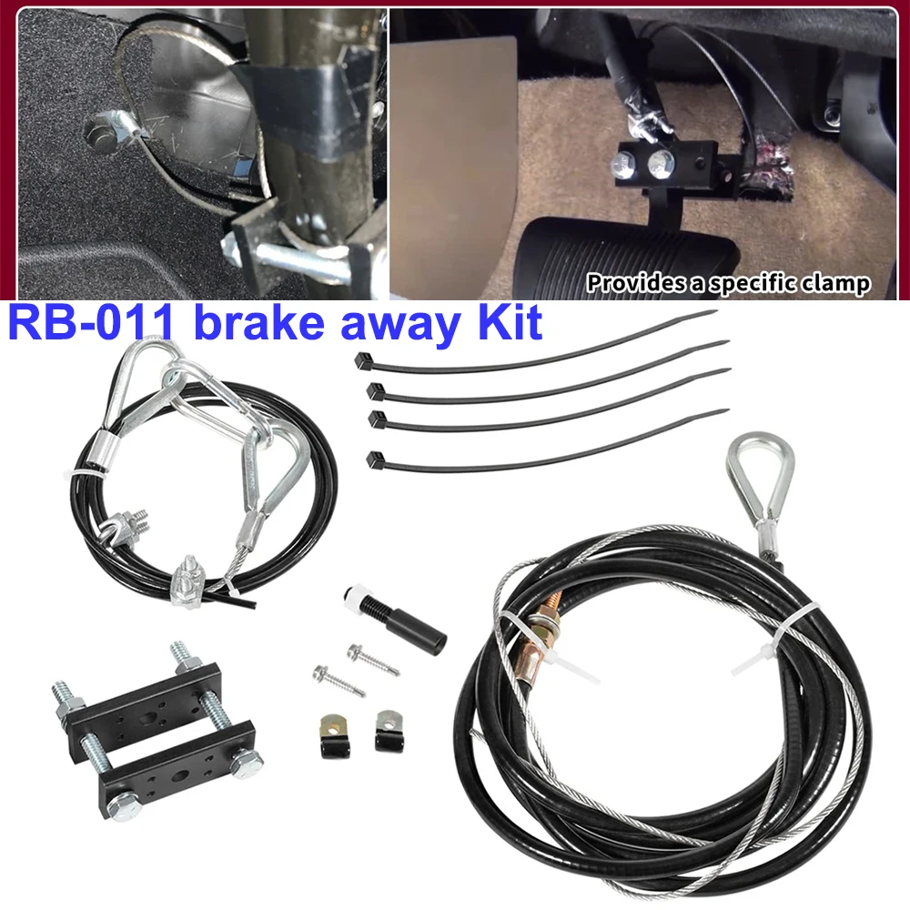 

RB-011 Trailer Brake System Extra Cable Kit for RV Towing Control Wiring Harness System Connect with Towed Vehicle Brake Pedal