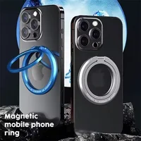 360 Metal Magnetic Mobile Phone Ring Holder Grip Adjustable Stand for Magsafe Support IPhone Samsung Foldable Mac Safe Bracket 2