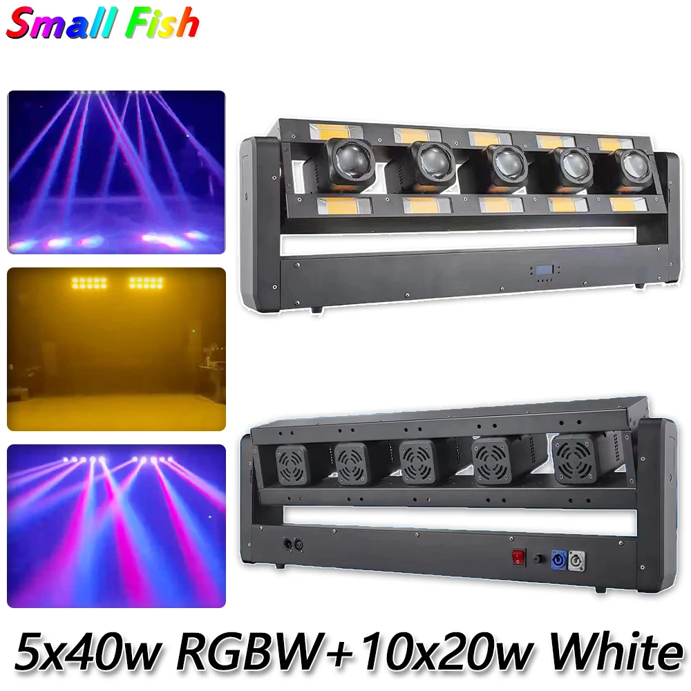 

LED 5X40w RGBW Beam Moving Head With 10x20w Warm White Strobe Wash Effect Bar Stage Light DMX512 Party Disco Dj Scan Lighting