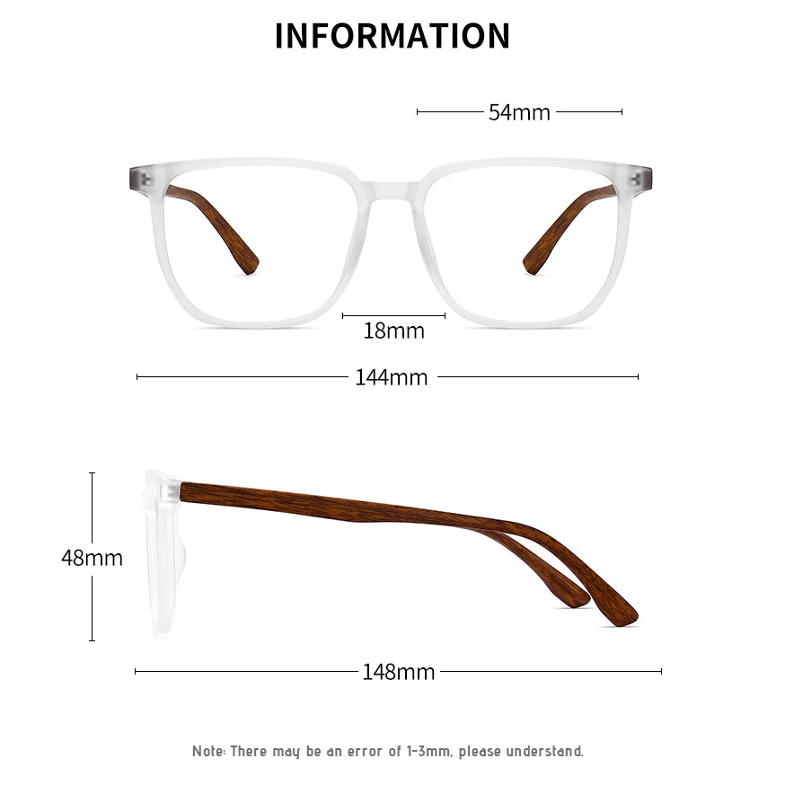 Wood Pattern Retro Anti Blue Light Glasses for Men Optical TR90 Male Square Glasses Frame Women Clear Lens Gift Frames F75233 4