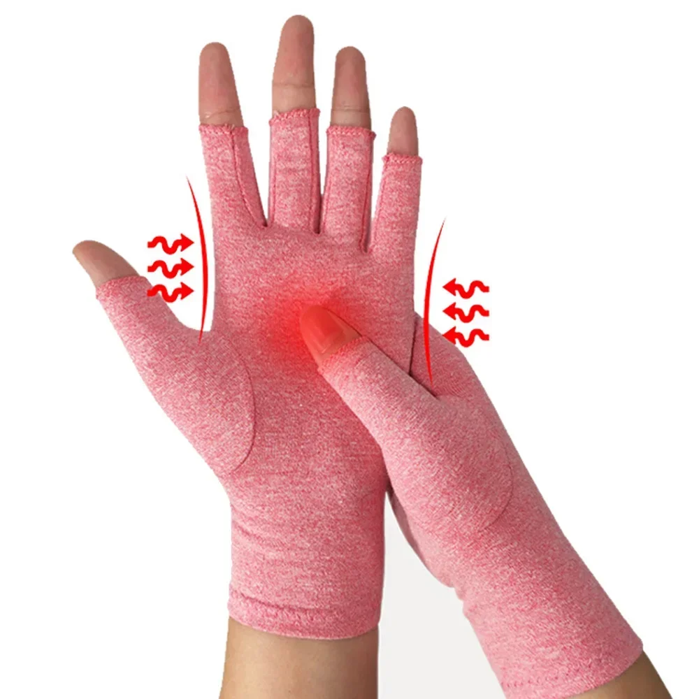 Compression Arthritis Gloves Wrist Support Therapy Wristband Half Finger Compression Gloves Joint Pain Relief Cycling fingerless gloves compression gloves wrist support band wrist support