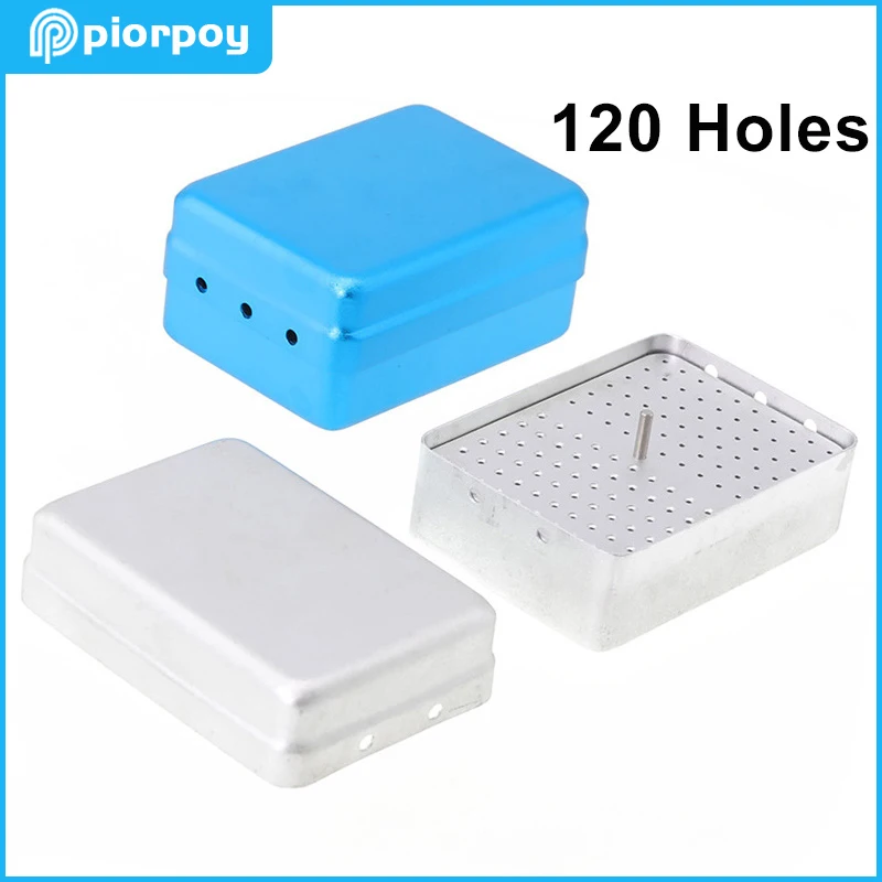 

120 Holes Dental Sterilization Box Dentistry Endo Files Burs Holder Odontologia Organizers Block Drills Case Dentists Goods