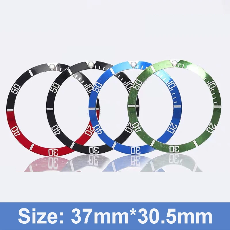 Watch Face Aluminum Loop Bezel Insert Ring Mens Watch Replacement Part Accessories Face Bezel Repair Tool 37*30.5mm
