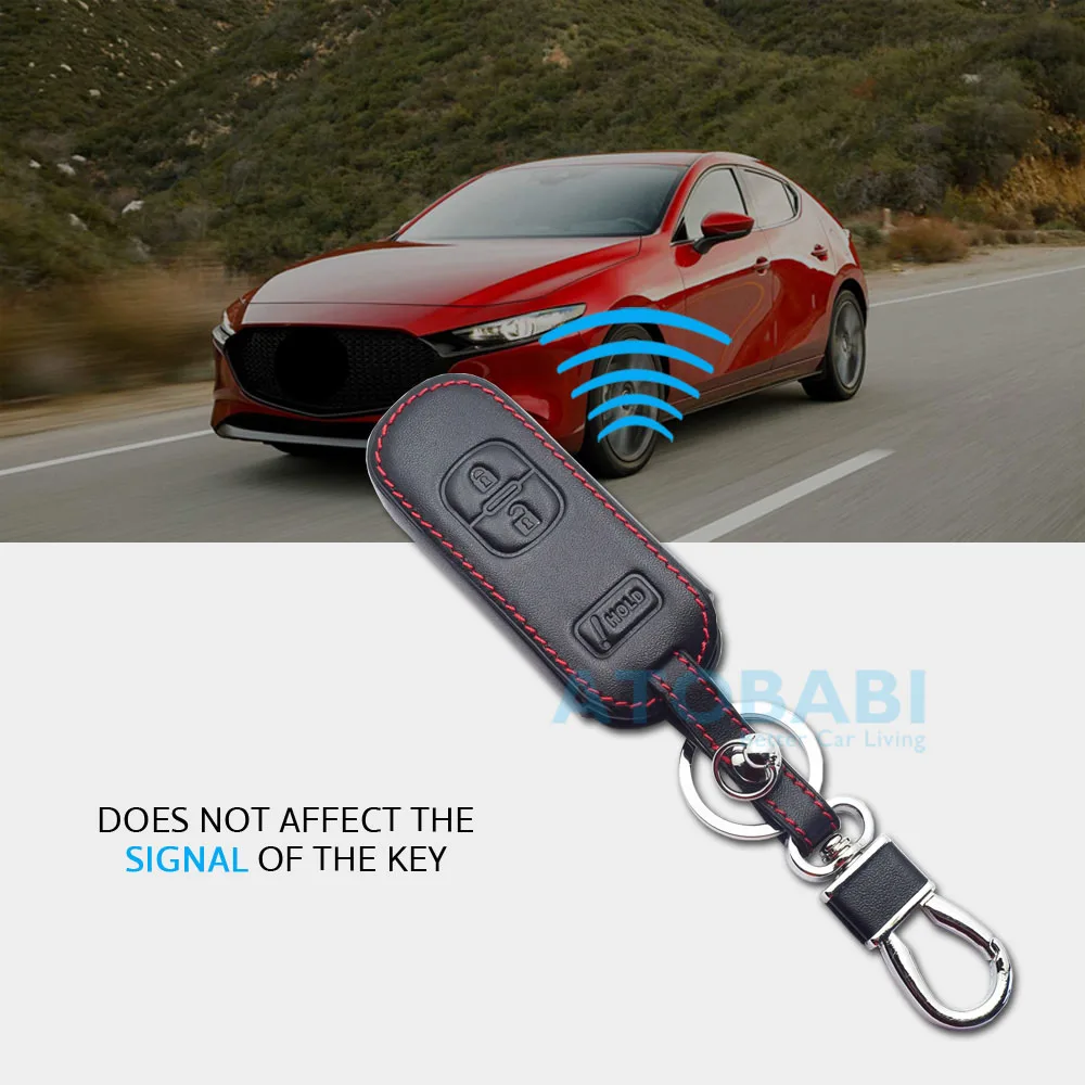2-Pack Silicone Key Fob Cover For Mazda - Black Full Protector Case For 3, 6, CX-3, CX-5, CX-9 Smart Key Remote (3 Buttons)
