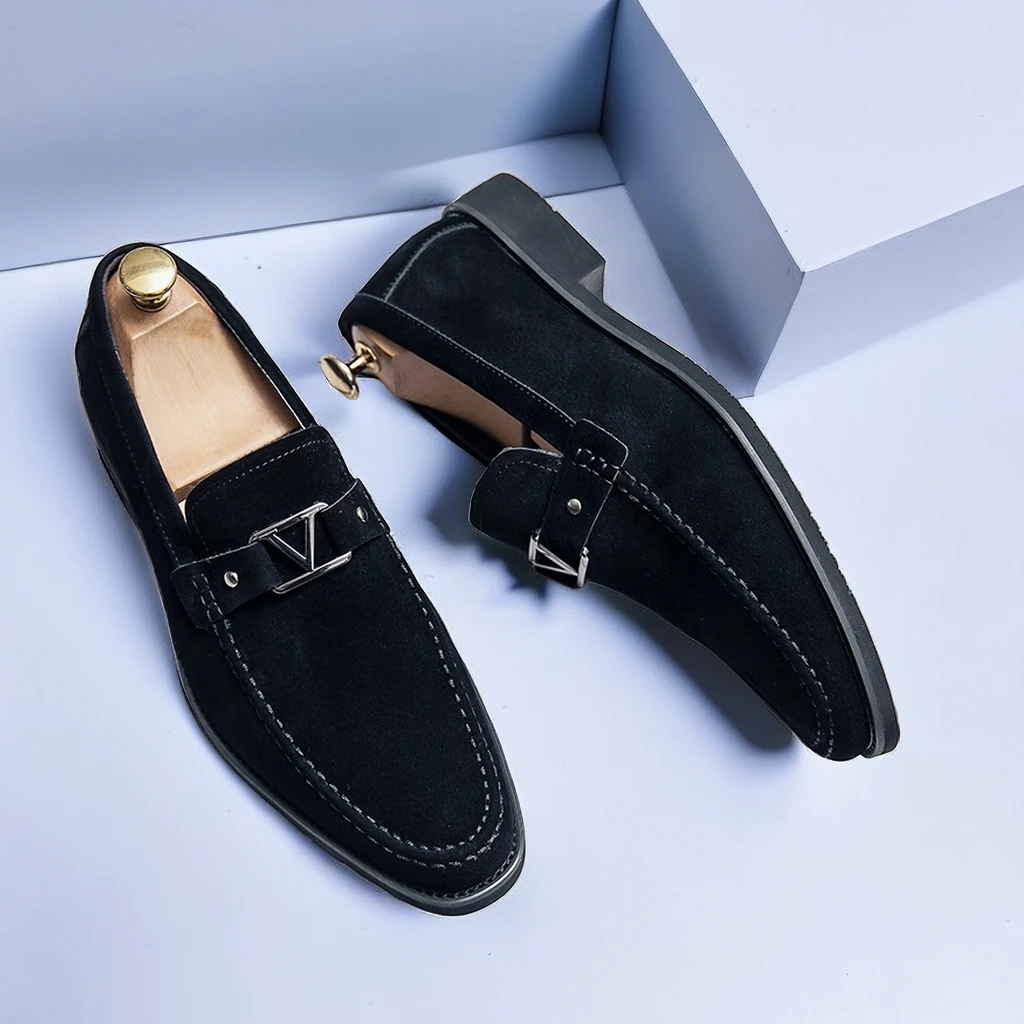 Louis Vuitton Men's Solid Loafer Shoe