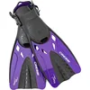 Adult Complete Snorkeling Set for Travel: Silicone Mask Dry Snorkel Adjustable Fins Lightweight Black Blue Italian-Designed Com