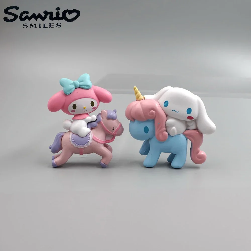 Фото Kawaii Sanrio аниме 5 см фигурка Мелодия коричная кукла торт декоративное украшение DIY Искусственные патчи Модель Рождественская игрушка подарок №1