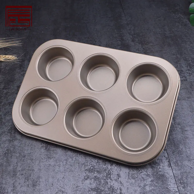 6 Hole Doughnut Baking Pan Round Cake Mould DIY Donut Chocolate Mould Bread Baking Non-stick Baking Pan Tools