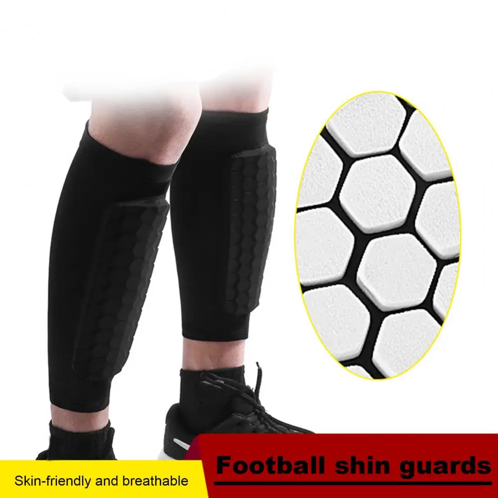 Honeycomb Pads Soccer Sports Shin Guard for Youth Adults Elastic Football Baseball Boxing Cycling Compression Shin Sleeve