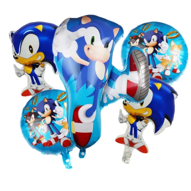 1 Set Ultimate Flash Sonic Birthday Balloons set Sonic The Hedgehog Helium  Globos for Kids boy